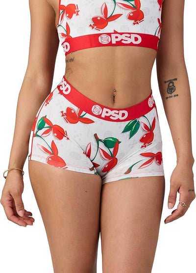 PSD Women Boy Shorts - PB Cherry Lux Full Coverage Stretch Underwear